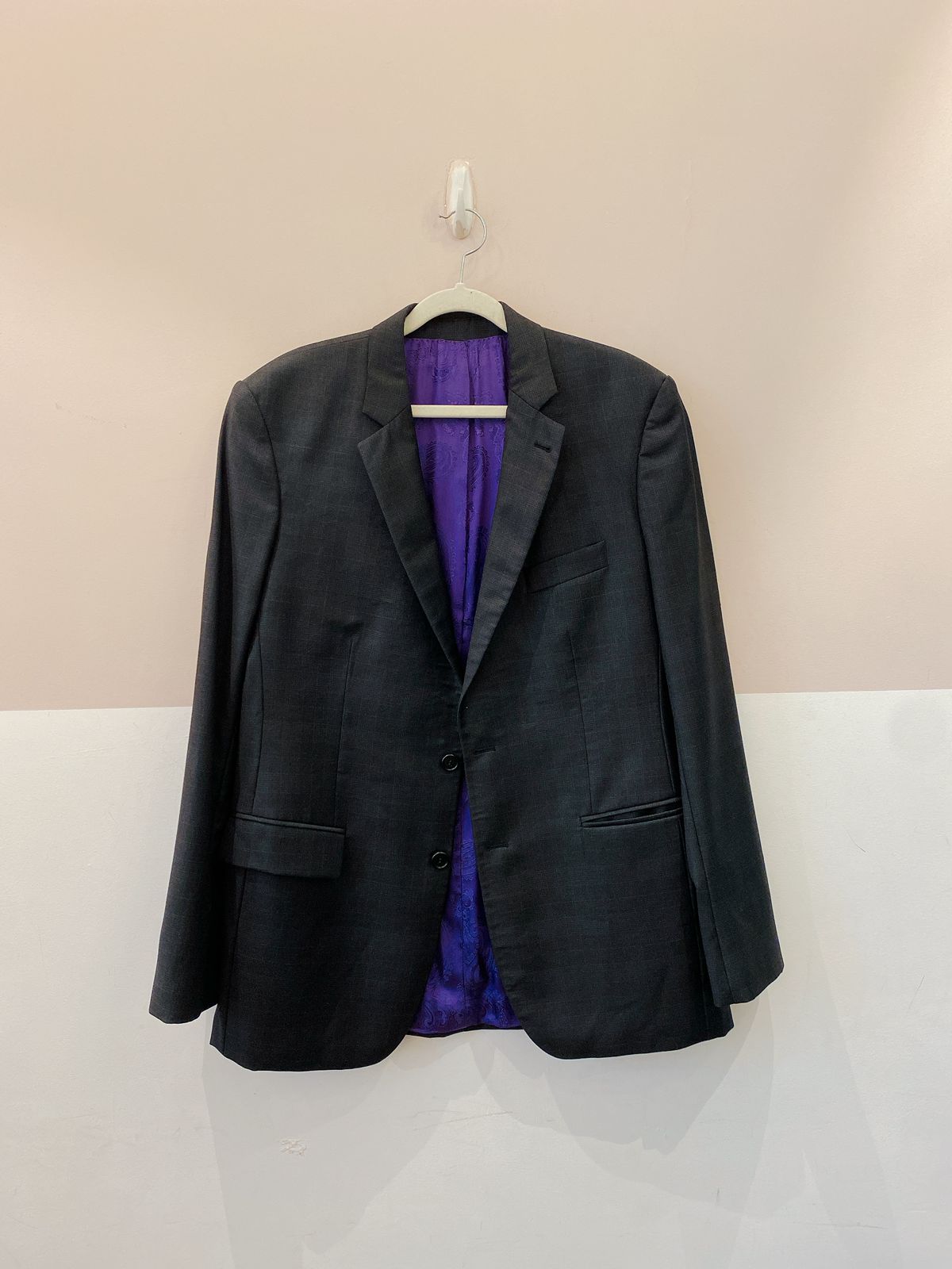 Blazer grafite forro roxo Ricardo Almeida 40