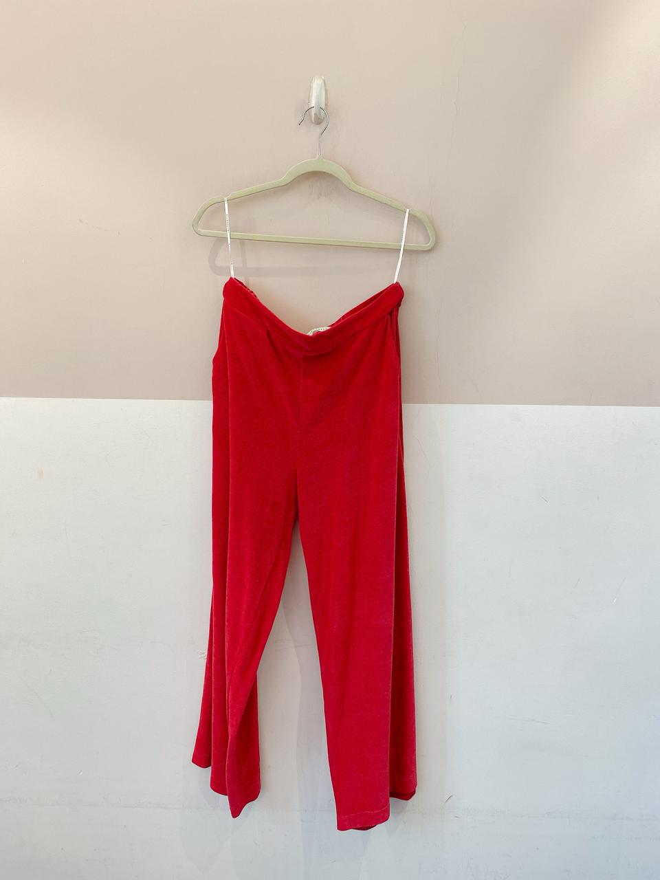 Calça veludo pink Luiza Botto 38