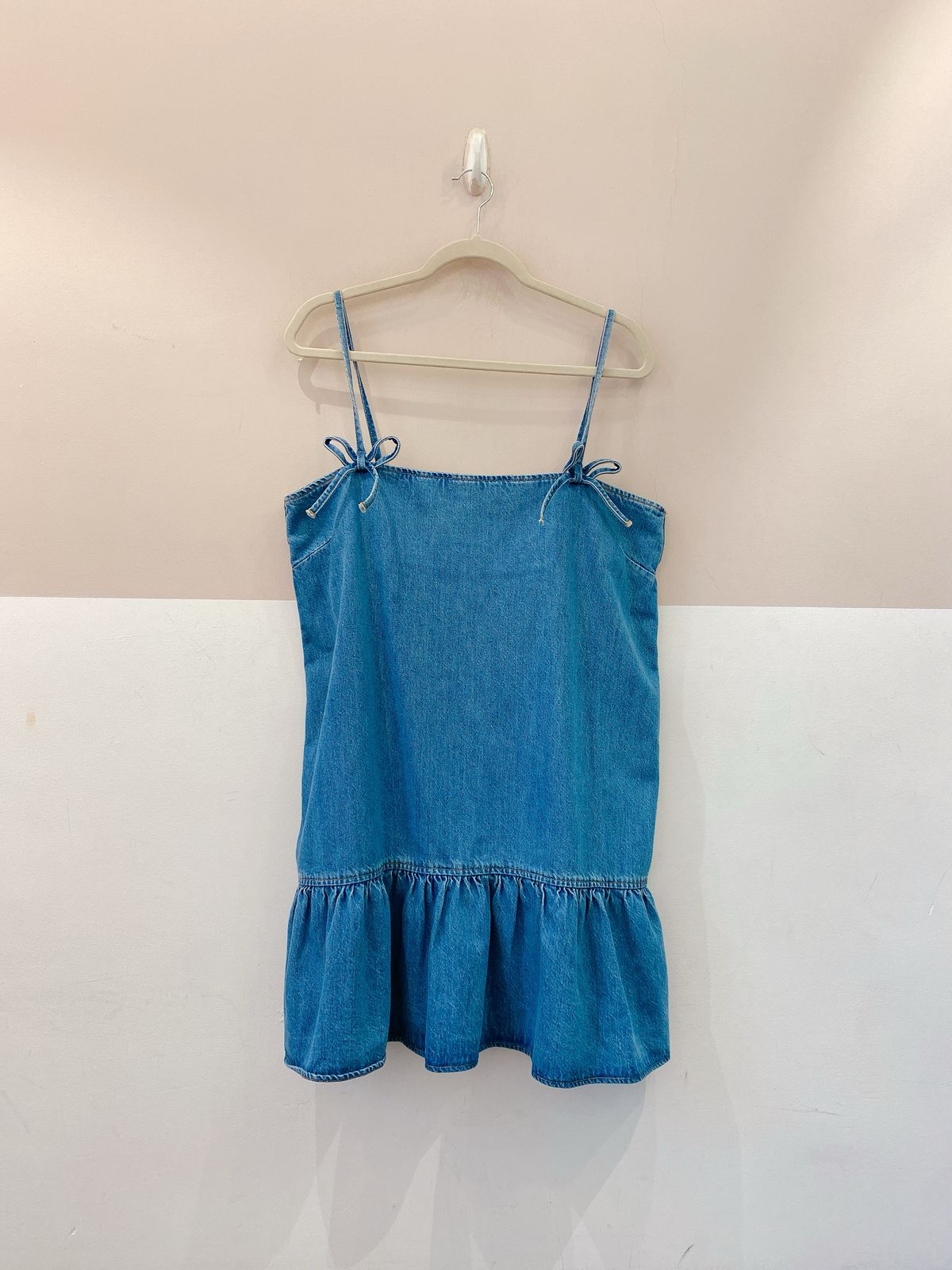 Vestido curto jeans Ganni 42