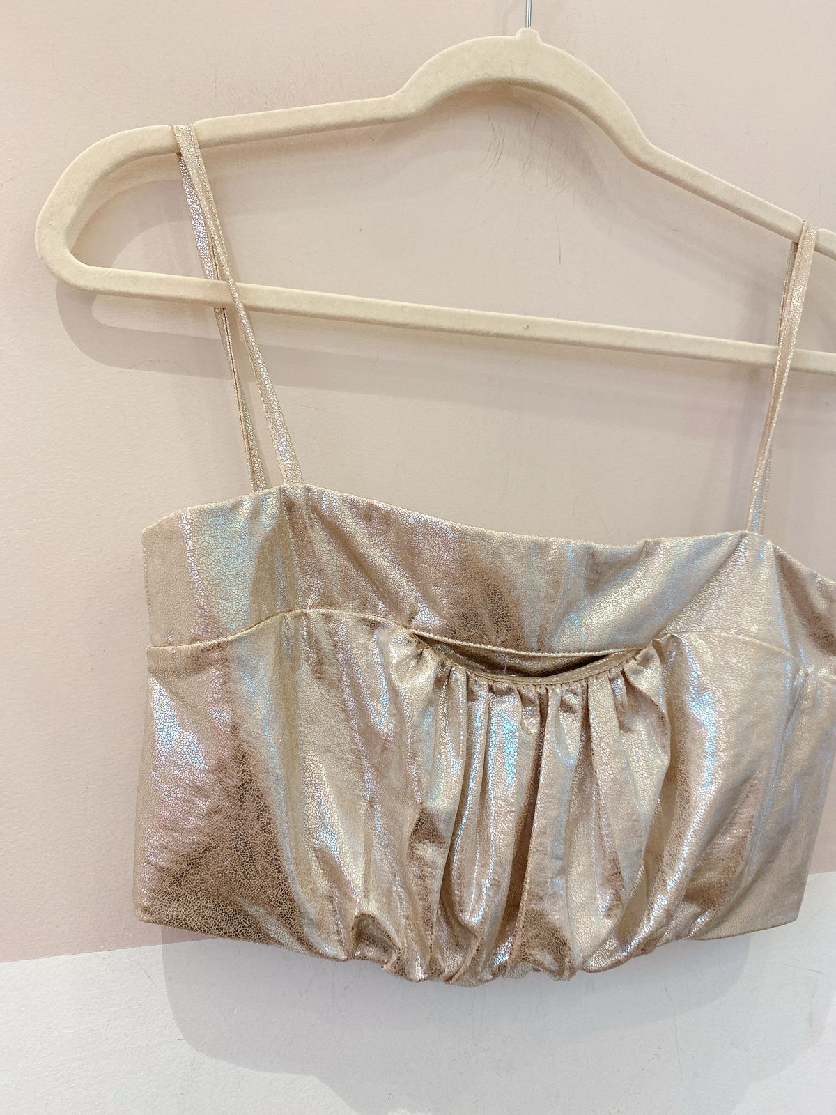 Top metalizado champagne Lilly Sarti 36