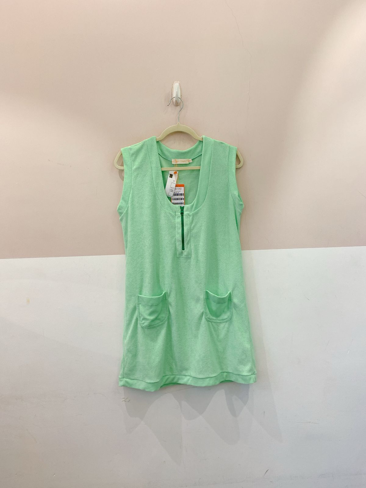 Vestido atoalhado verde Pitta P