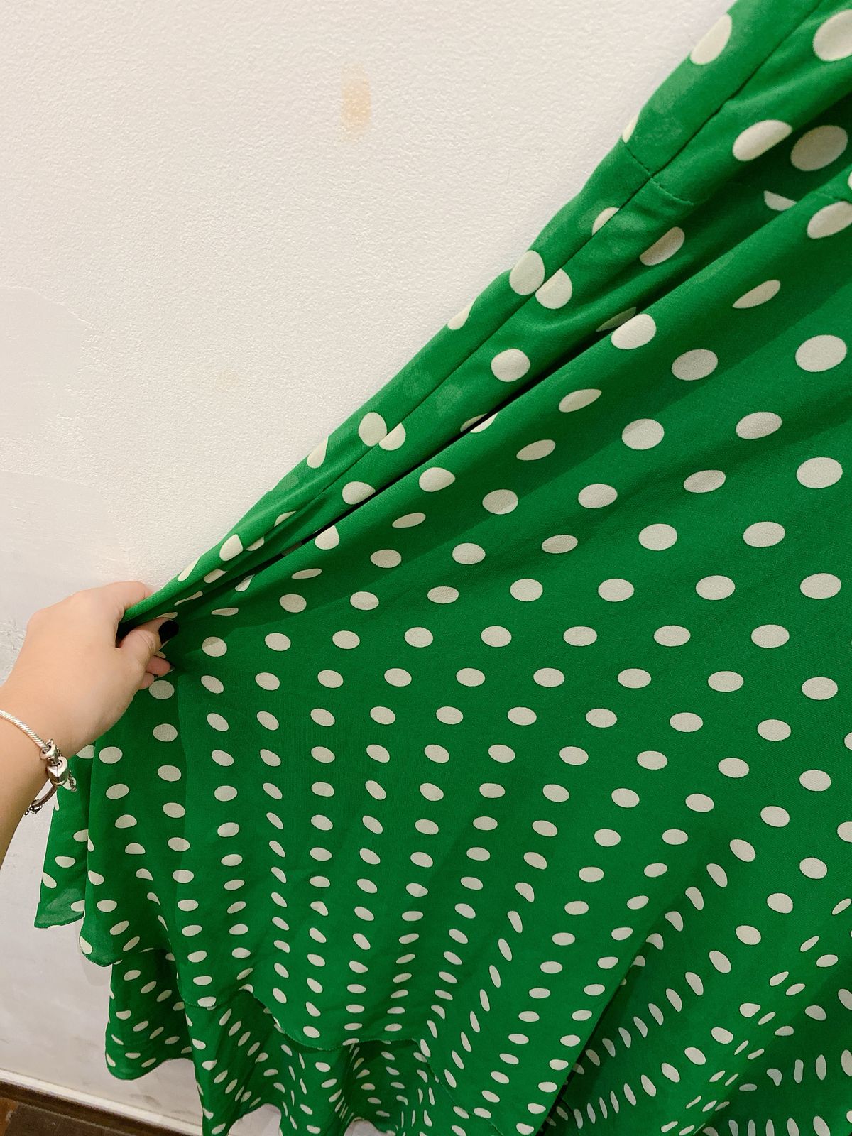 Vestido midi verde poás 42