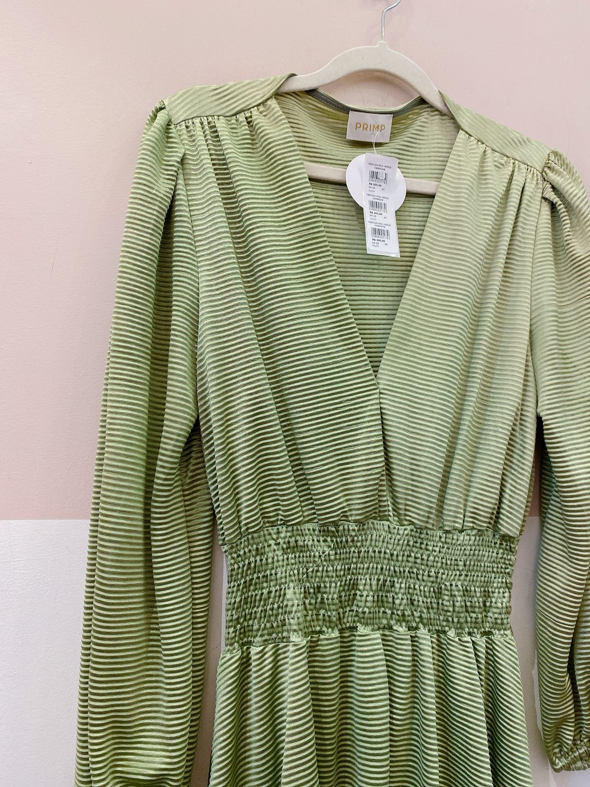 Vestido midi verde camadas Primp PP