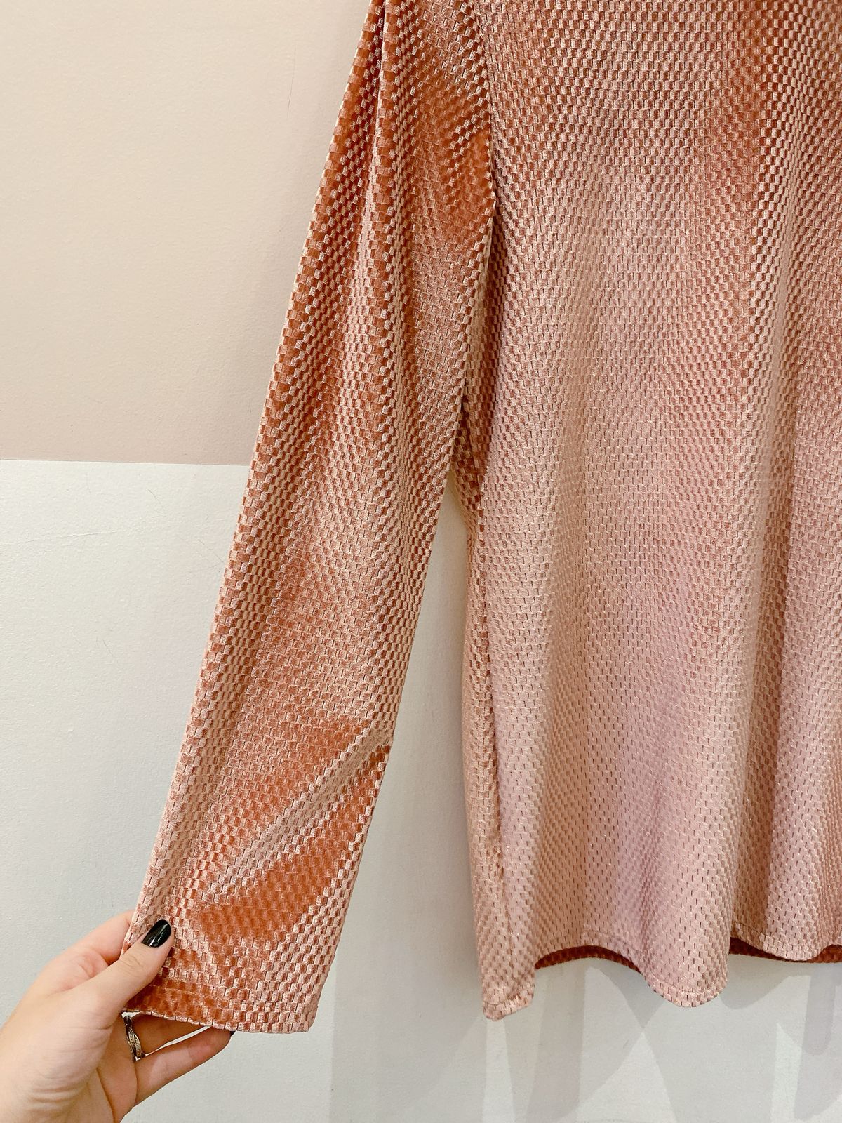 Blusa veludo rosé west side MADNOMAD P