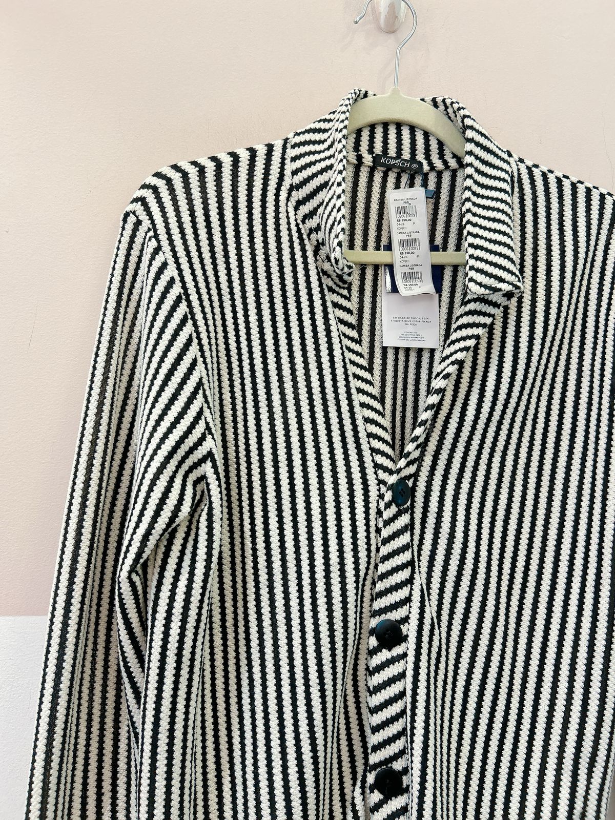 Camisa listrada p&b Kopsch P