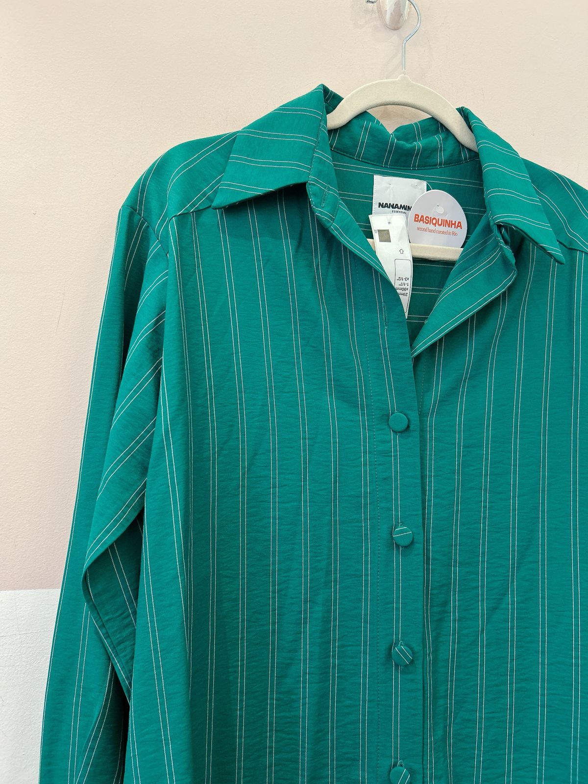 Camisa verde listrada Nanaminze PP