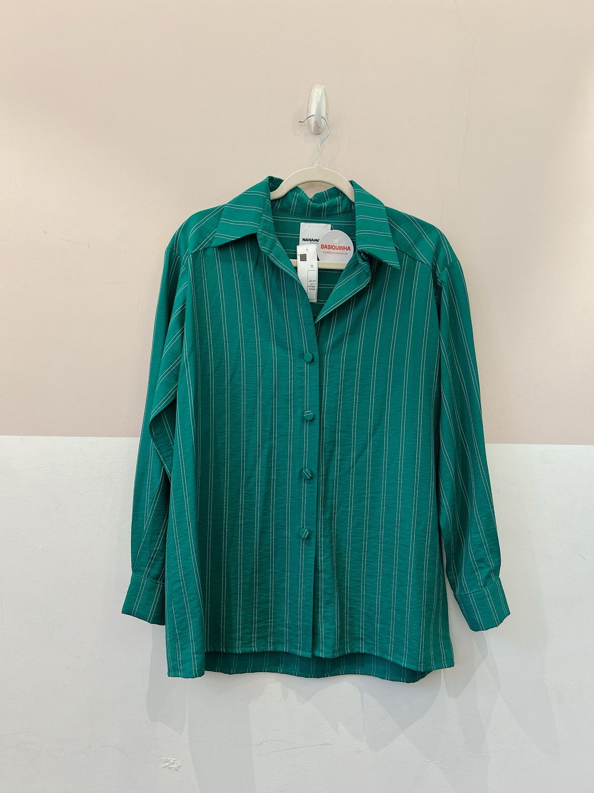 Camisa verde listrada Nanaminze PP