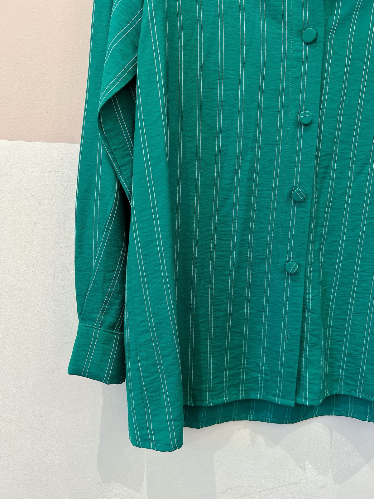 Camisa verde listrada Nanaminze PP