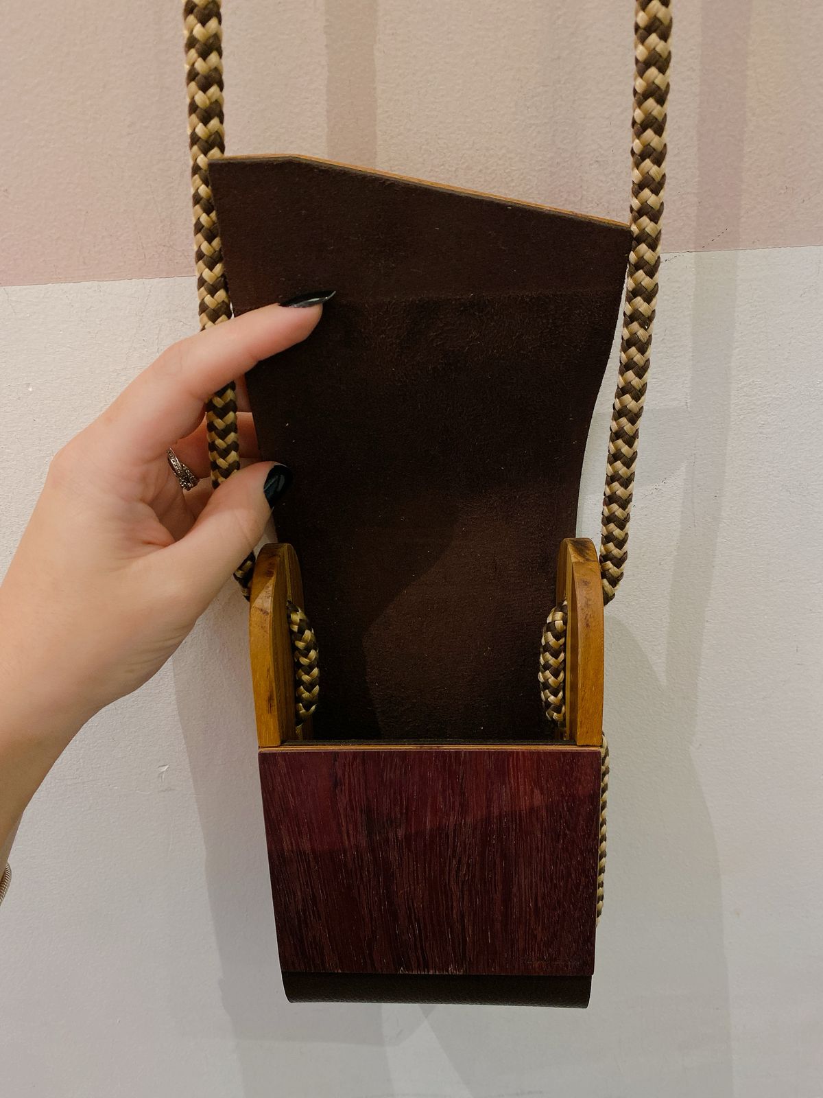 Bolsa vertical madeira Stefano Leggieri