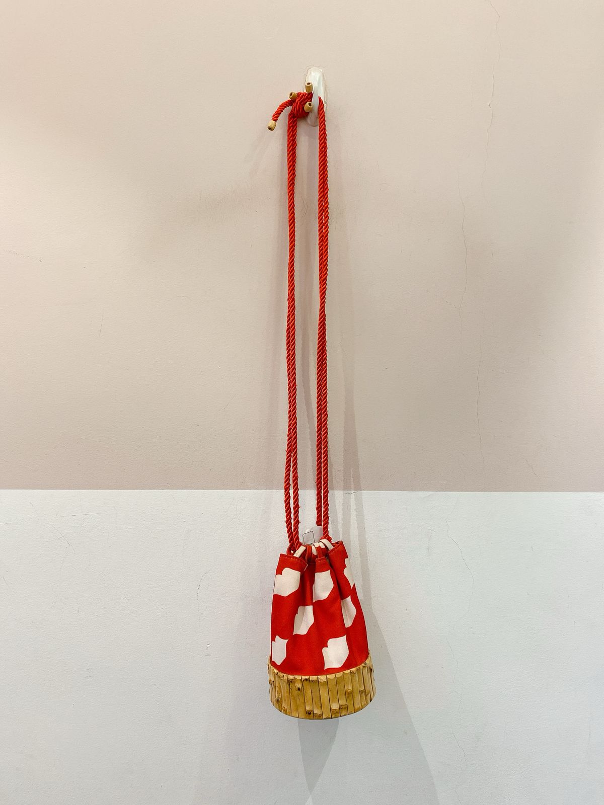 Bolsinha bambu e tecido Eva + Glorinha Paranaguá