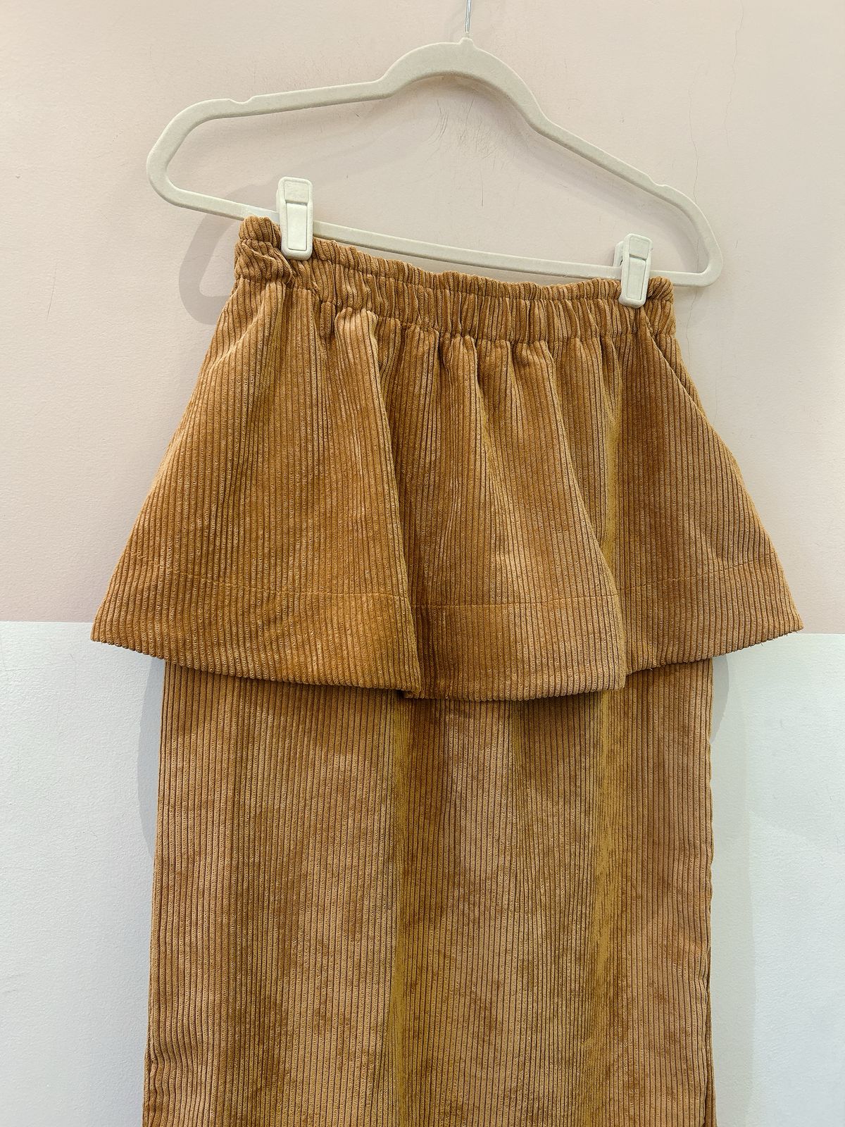 Saia veludo cotelê peplum Valônia Veras M