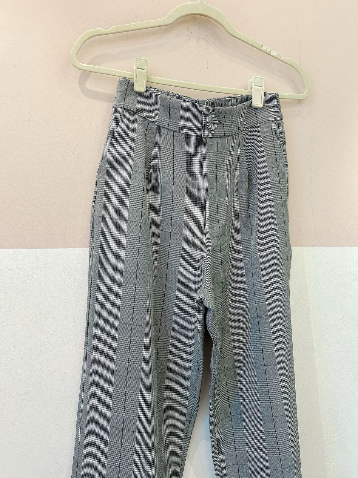 Calça xadrez cinza Katya Faro PP