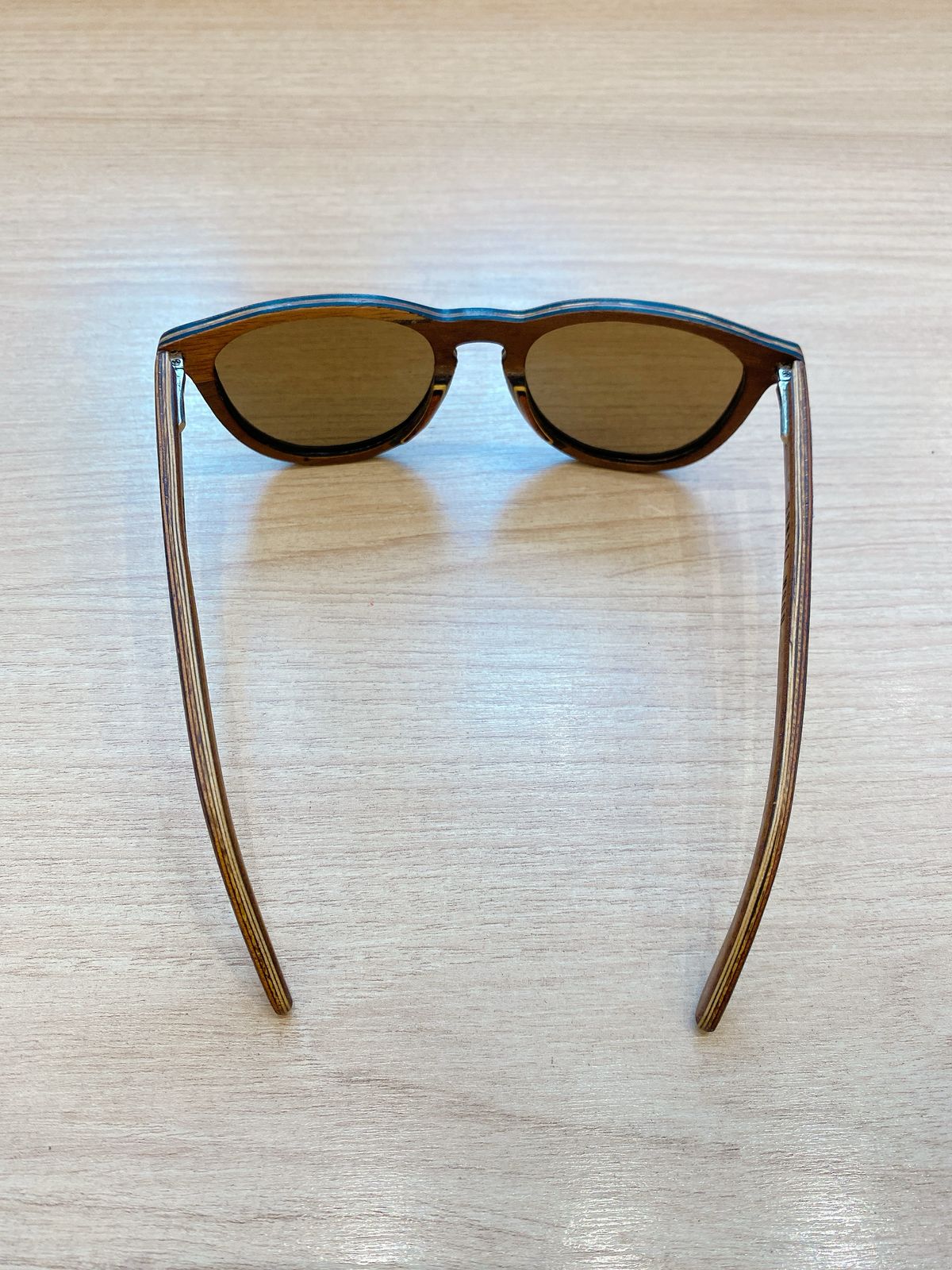 Óculos madeira/azul Sunset Wood