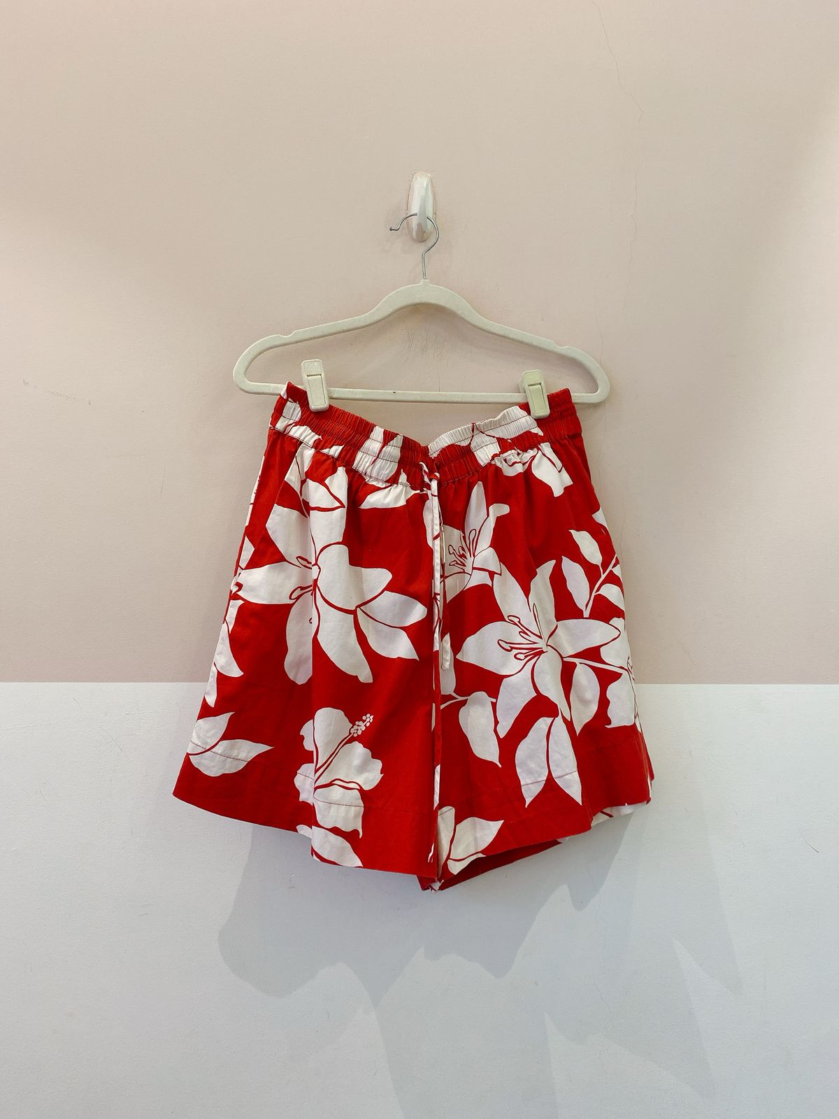 Short floral vermelho Dress To G