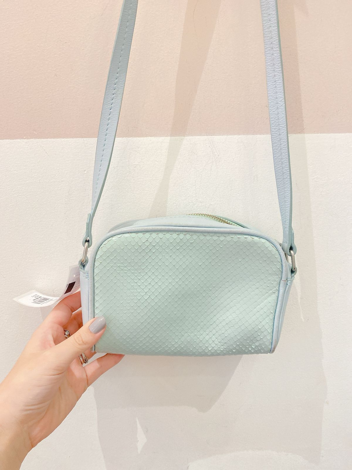 Bolsinha tiracolo verde-água Schutz