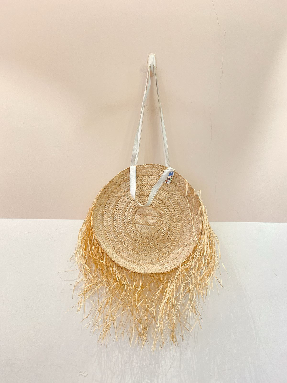 Bolsa redonda palha grande