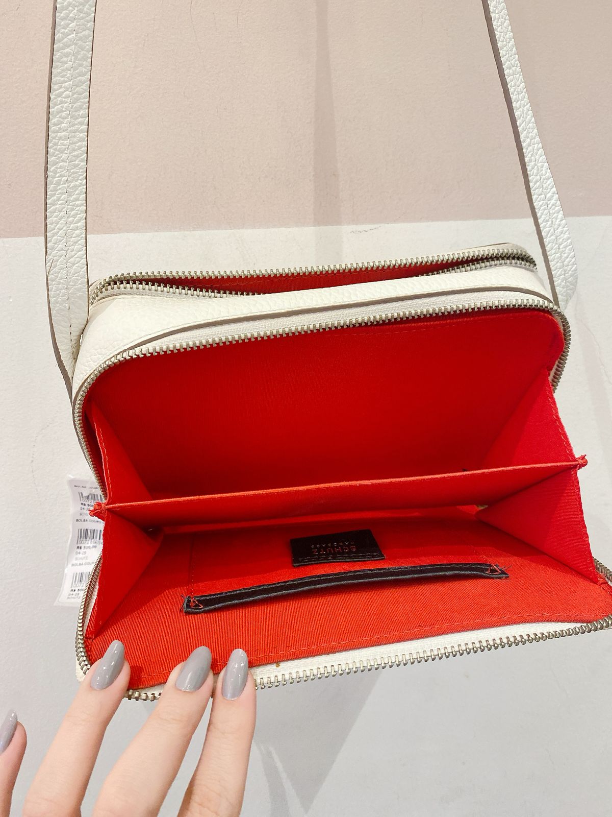 Bolsa couro gelo Schutz