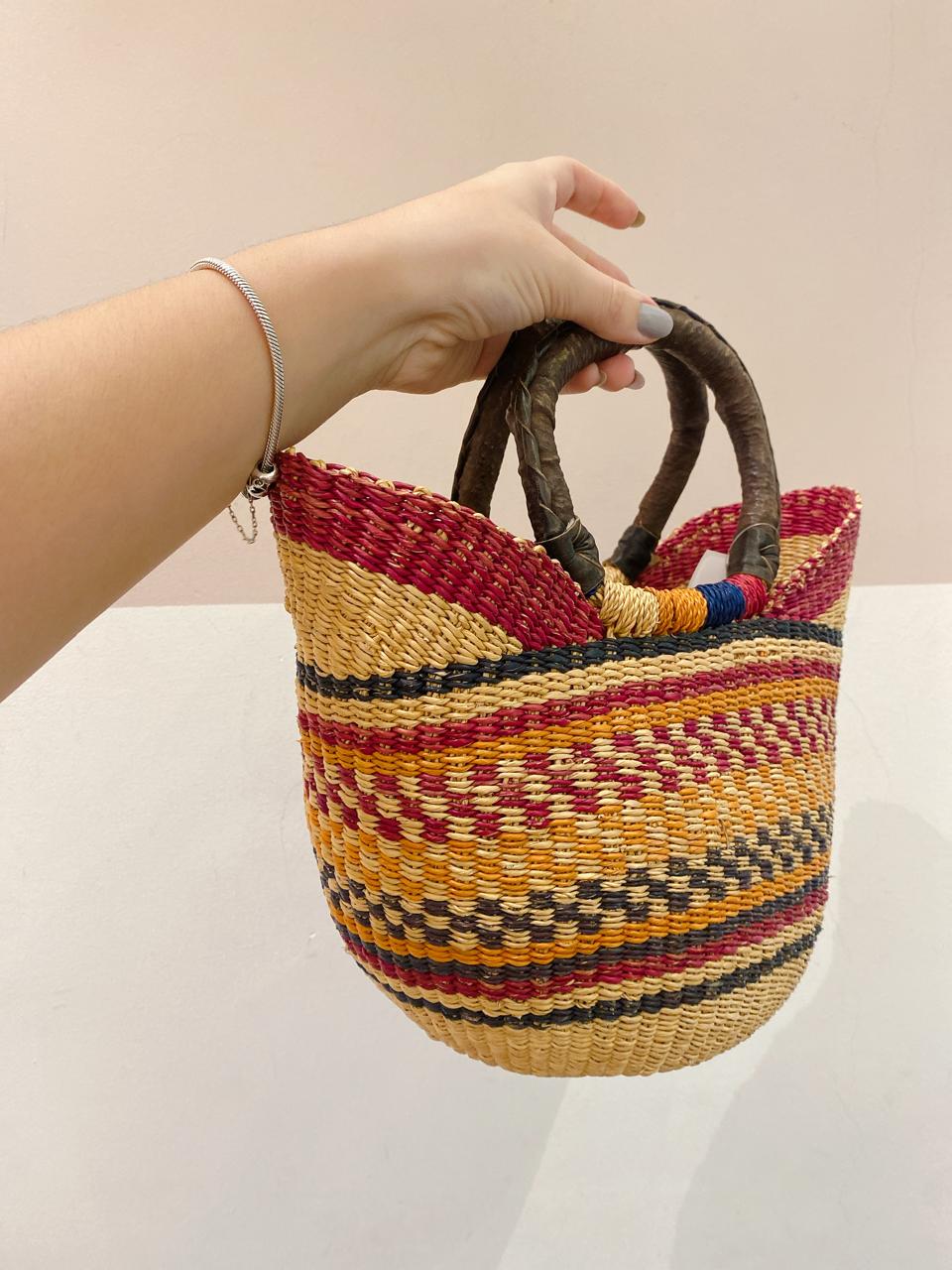 Bolsa palha colorido Gan Twi