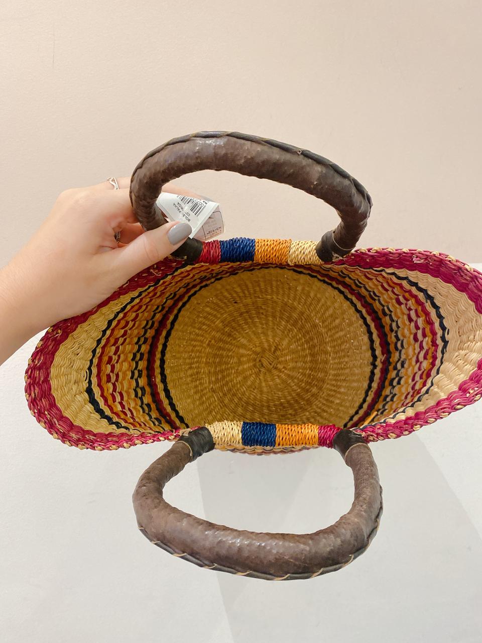 Bolsa palha colorido Gan Twi