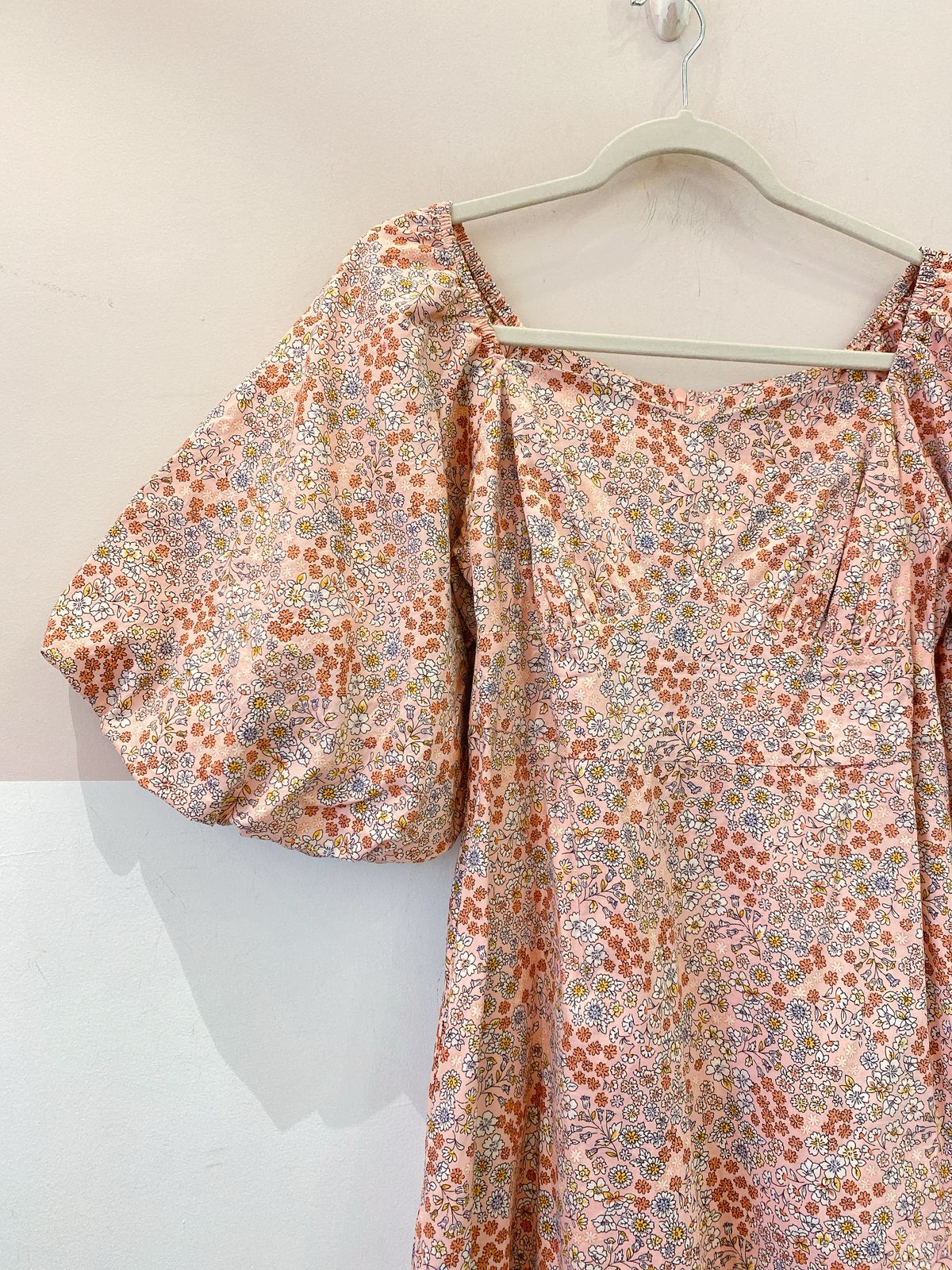 Vestido midi floral manga Karamello P