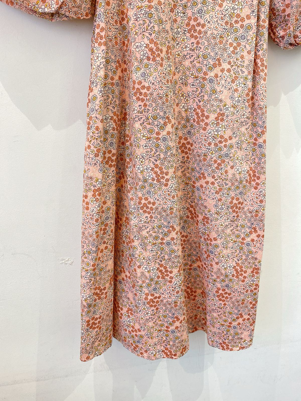 Vestido midi floral manga Karamello P