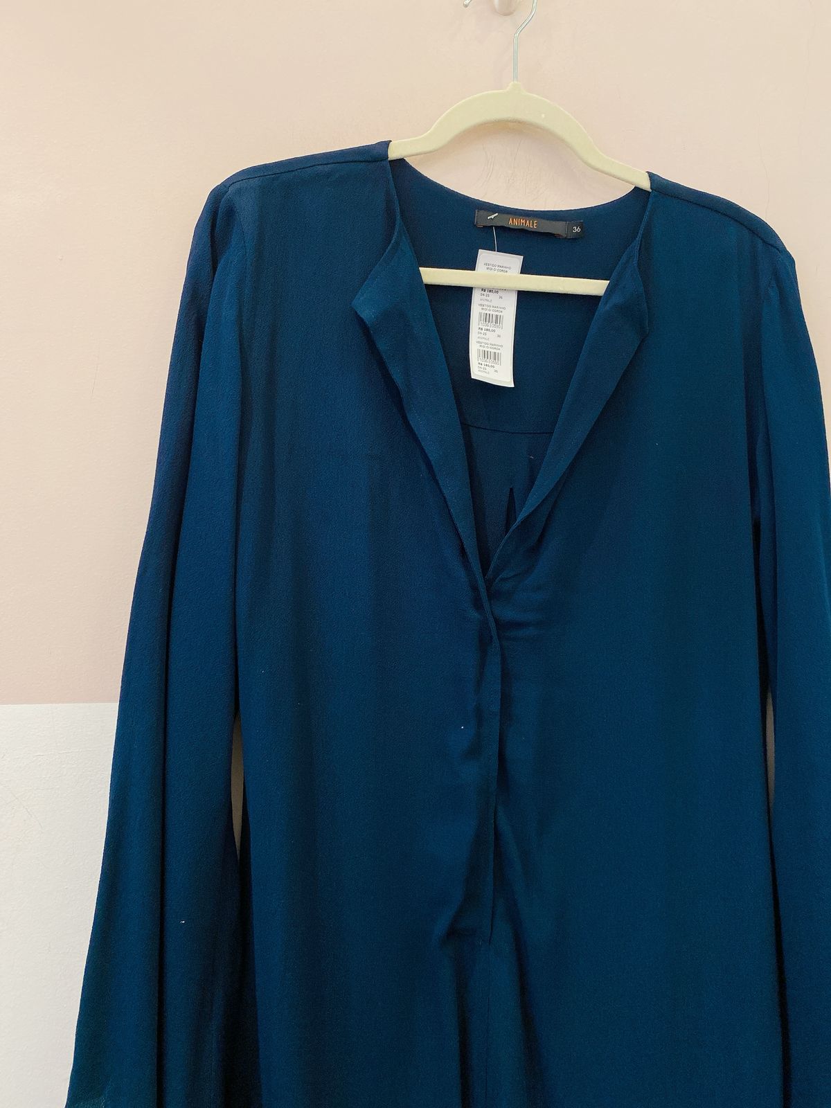 Vestido marinho midi Animale 36