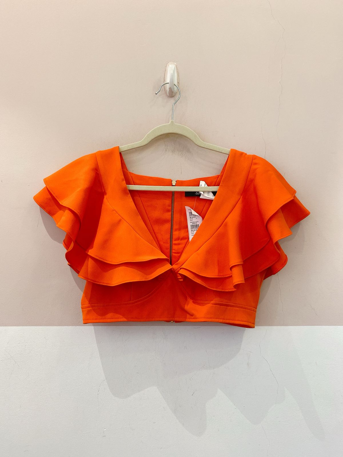 Cropped coral babados Skazi P