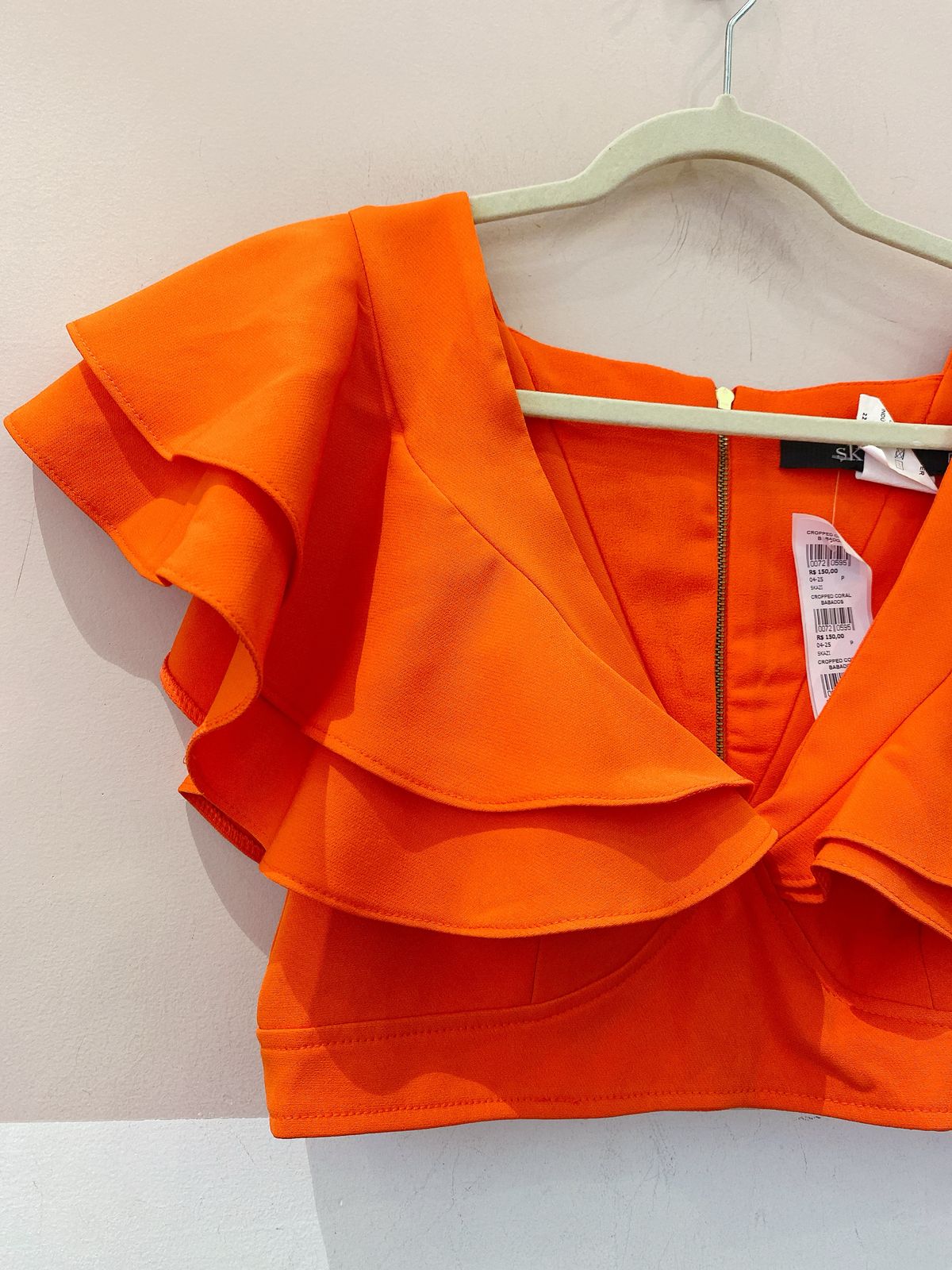 Cropped coral babados Skazi P