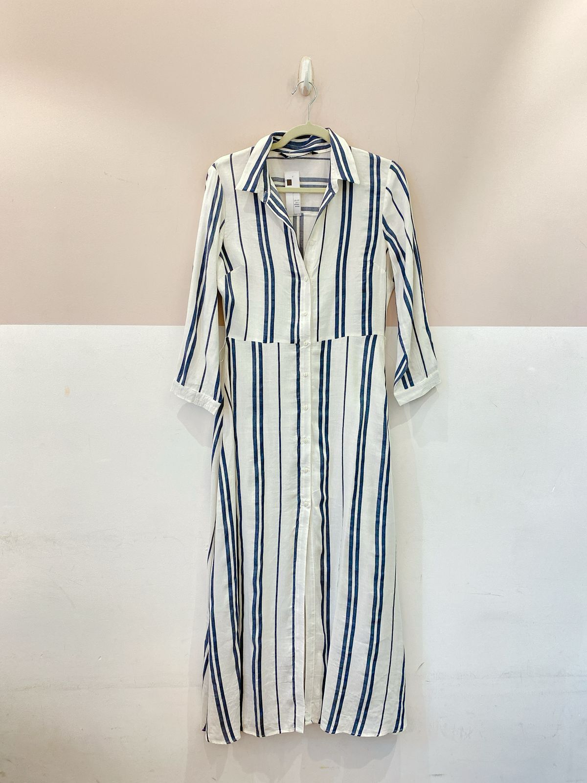 Vestido midi listrado Zara P