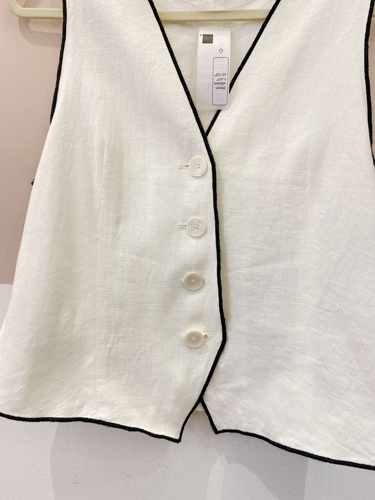 Colete alfaiataria off viés preto Zara P