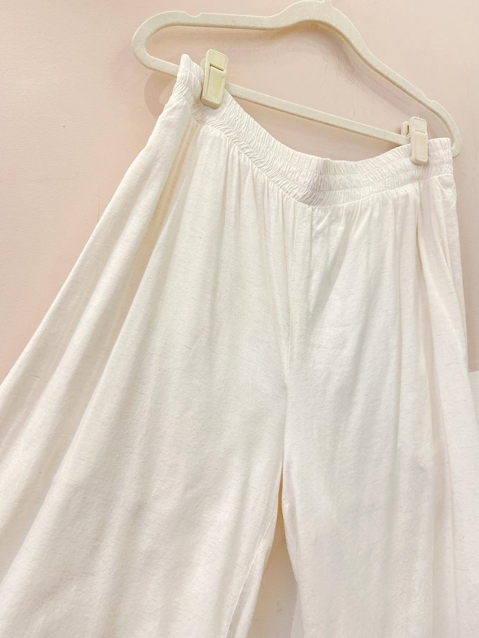 Calça bege cós elástico Peepou GG