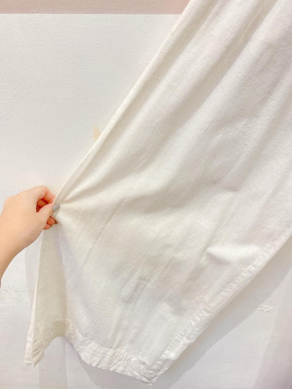 Calça bege cós elástico Peepou GG