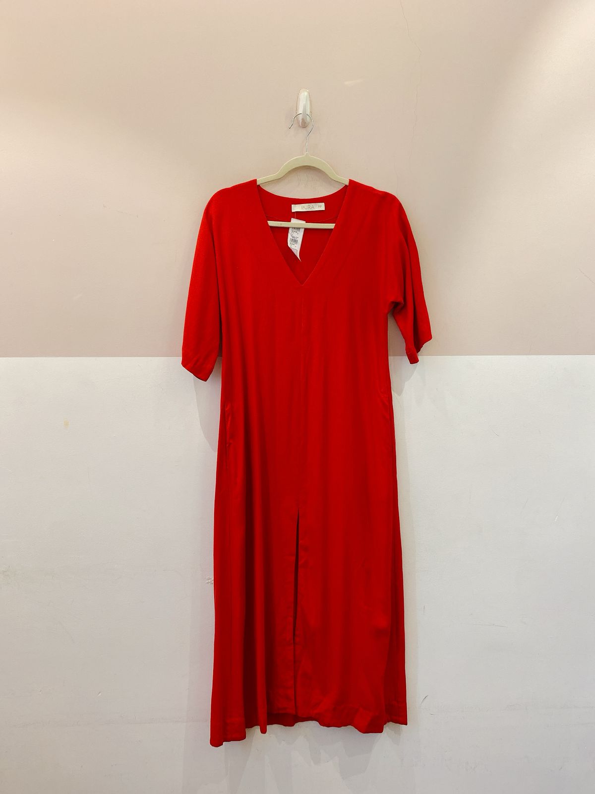 Vestido longo vermelho Pura PP