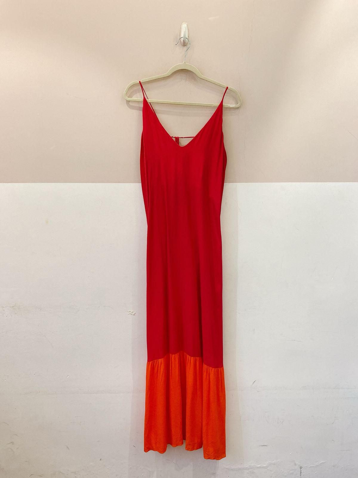 Vestido midi vermelho barra Dress To G