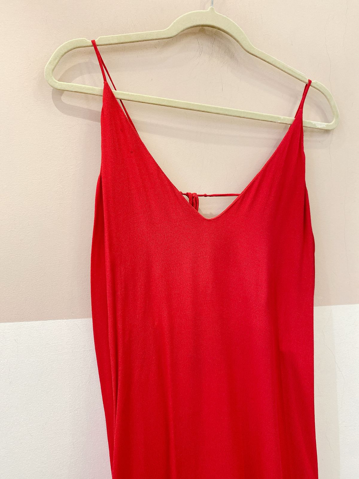 Vestido midi vermelho barra Dress To G
