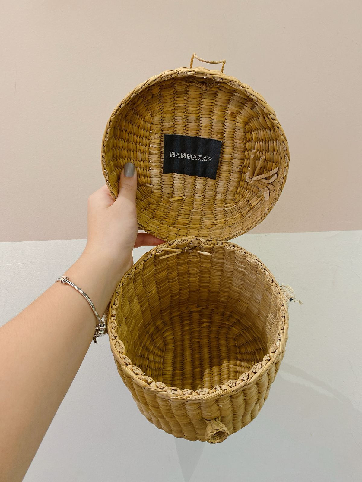 Bolsa redonda palha Nannacay