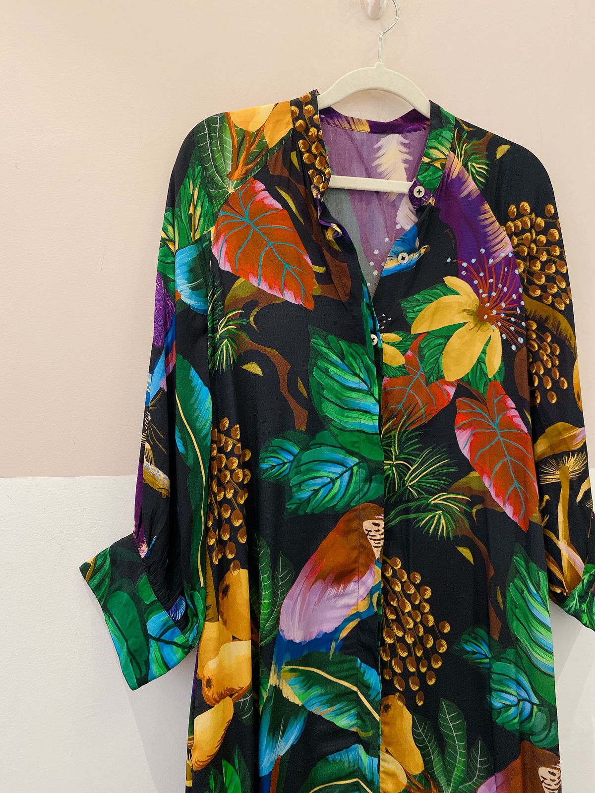 Chemise midi estampada P