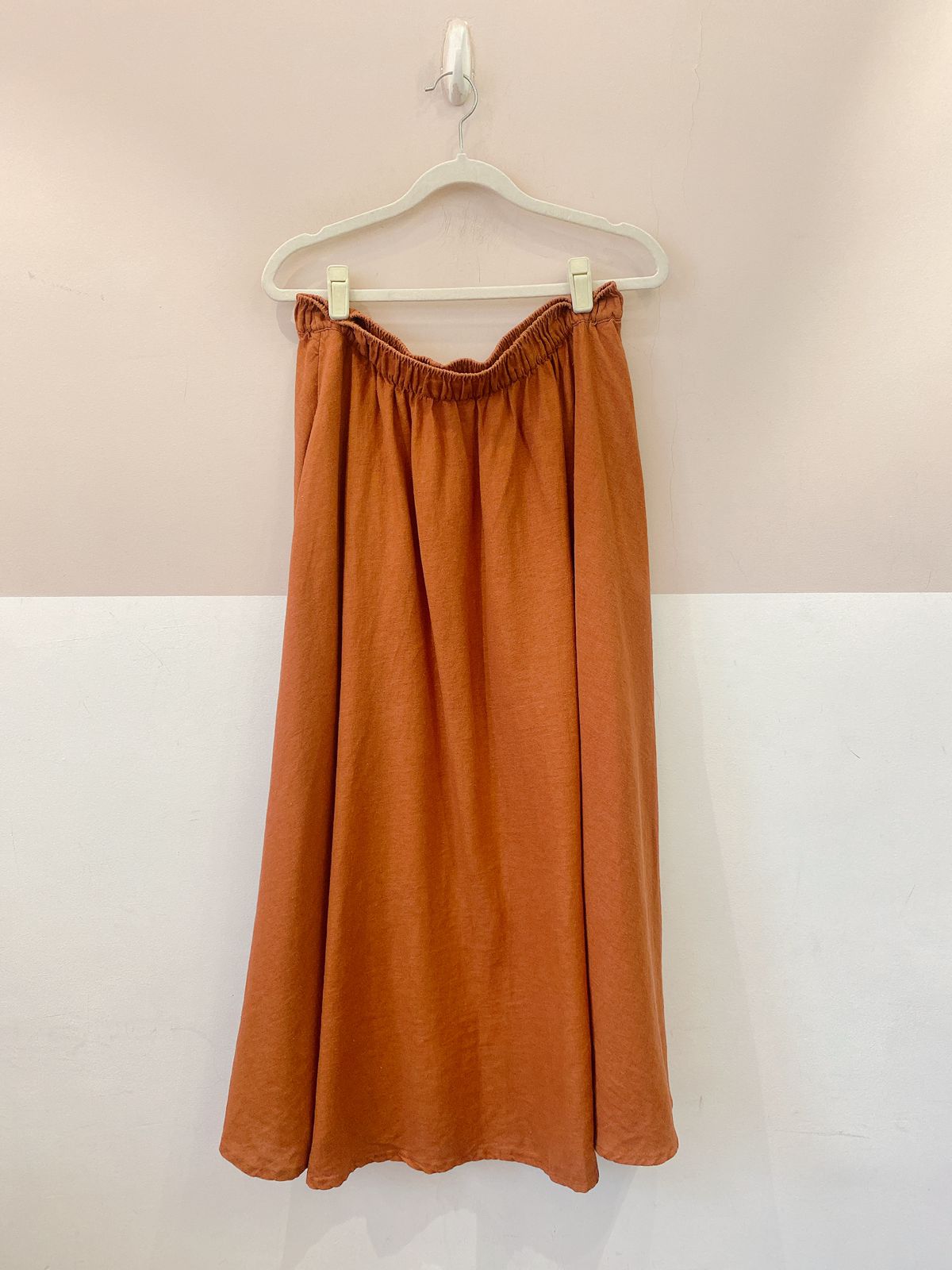 Saia midi ampla telha Indie G