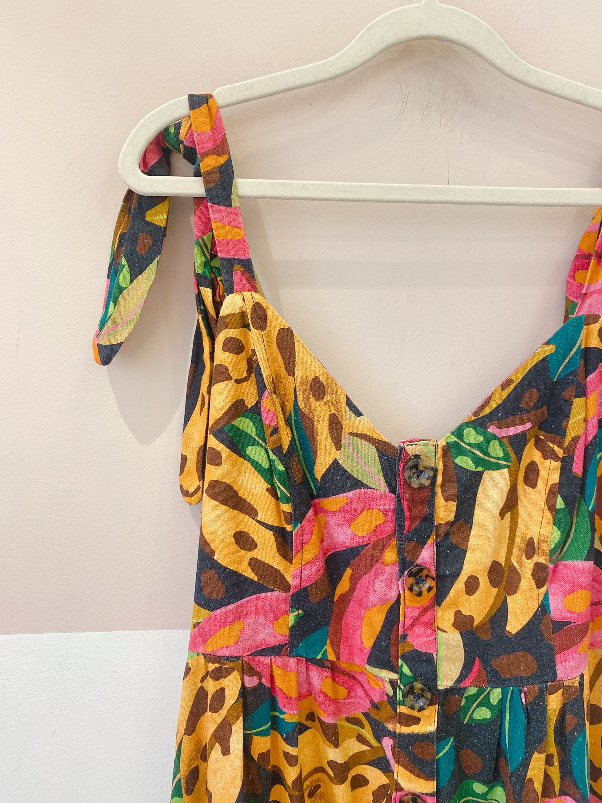 Vestido longo estampado rosa Farm P