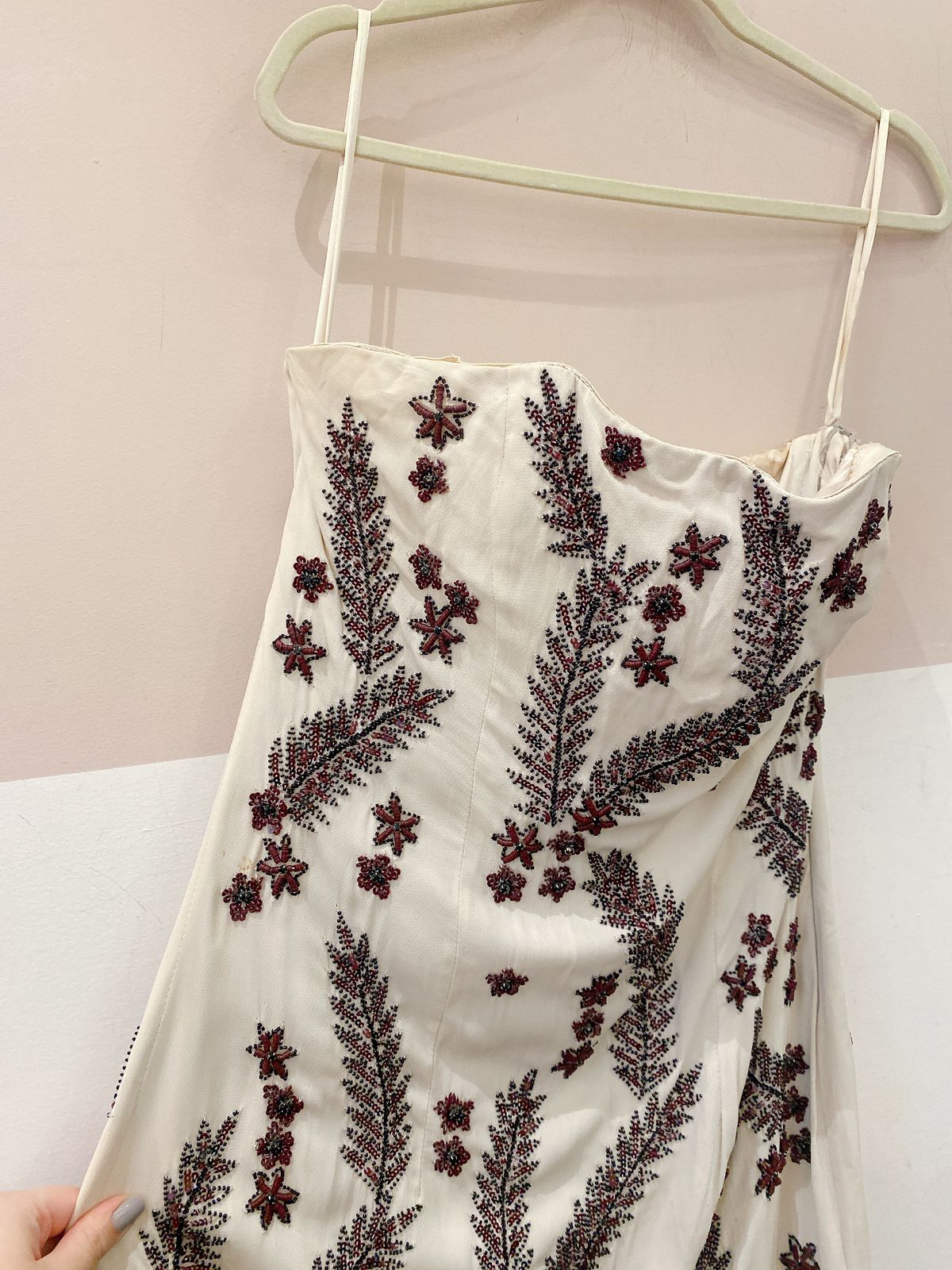 Vestido curto bordado off Animale 42