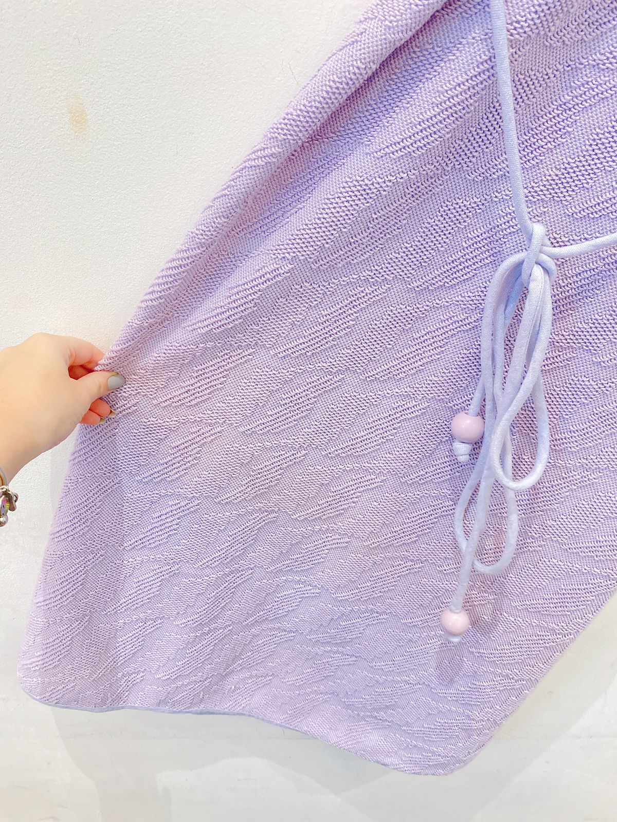 Vestido lilás tecido