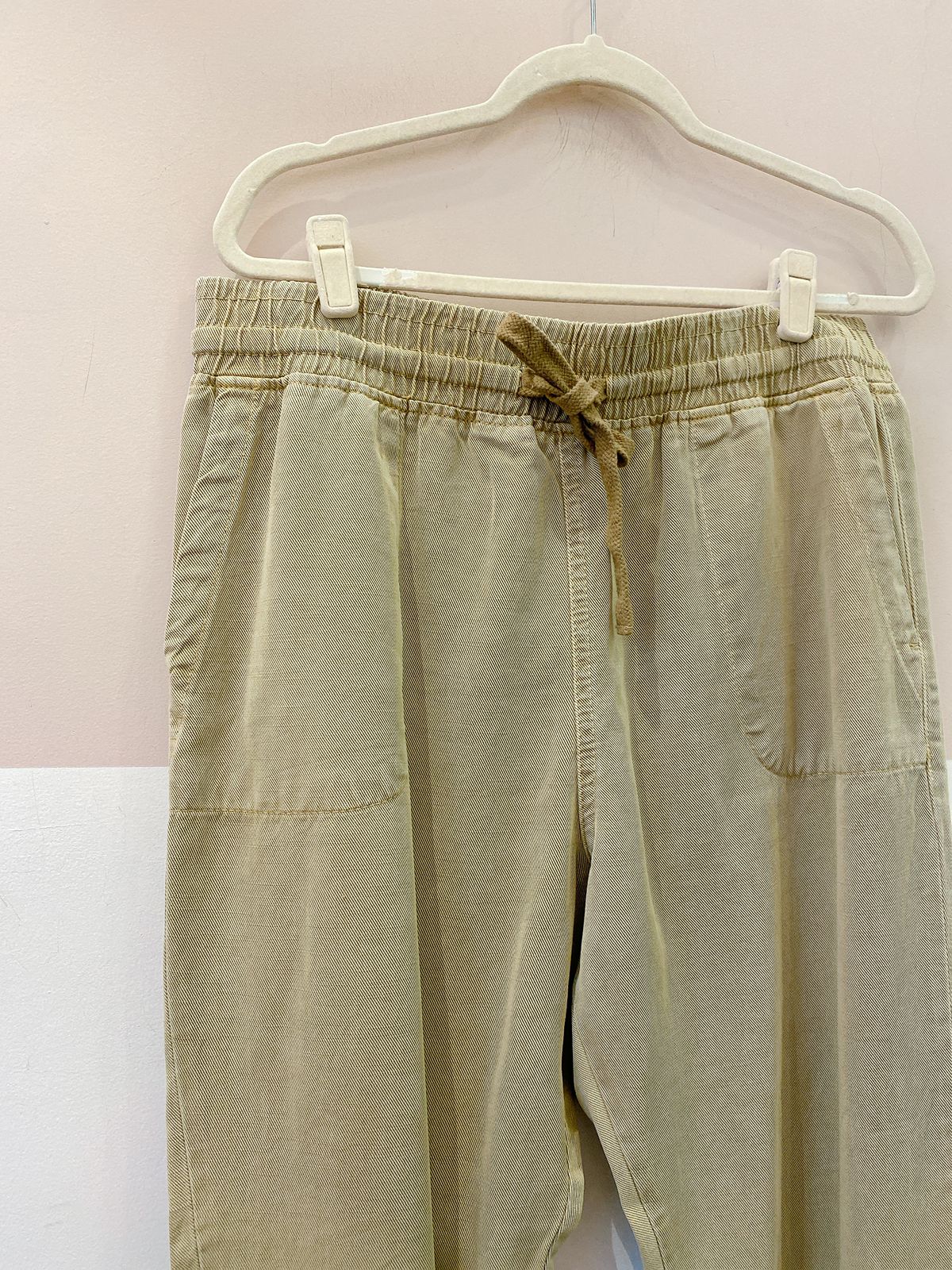 Calça verde cós elástico Zara GG