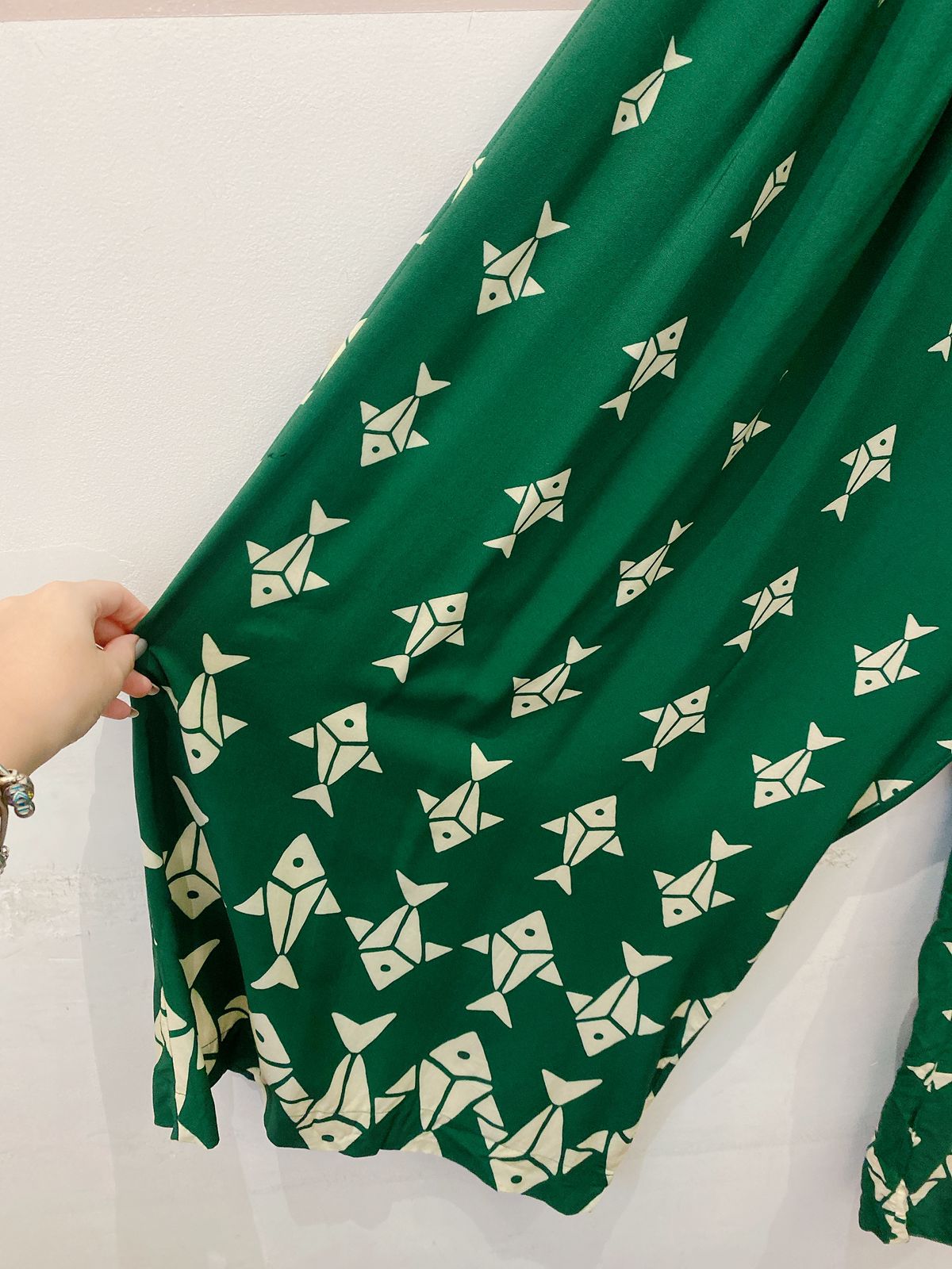 Calça verde peixinhos Farm GG