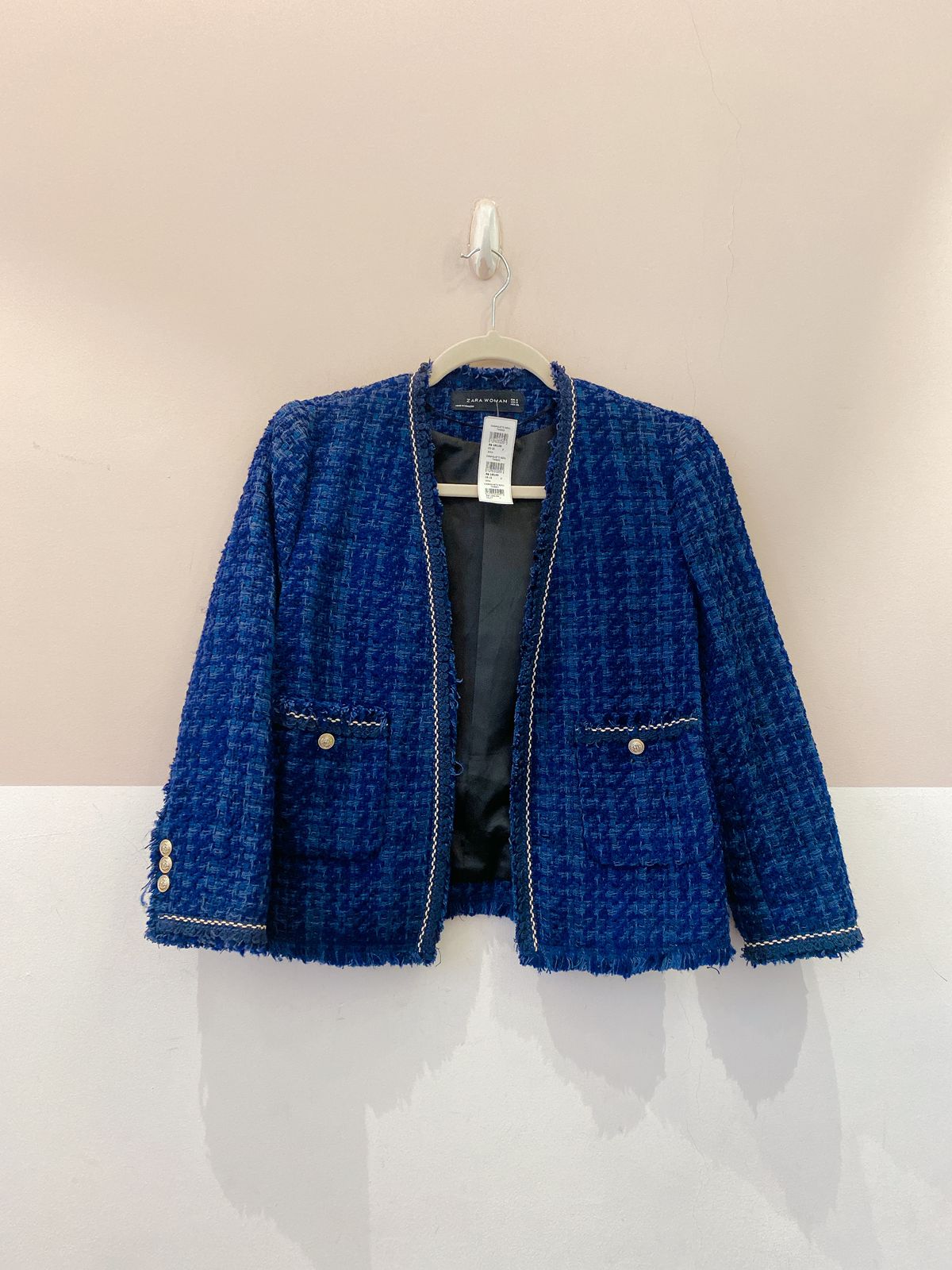 Casaqueto azul tweed Zara P