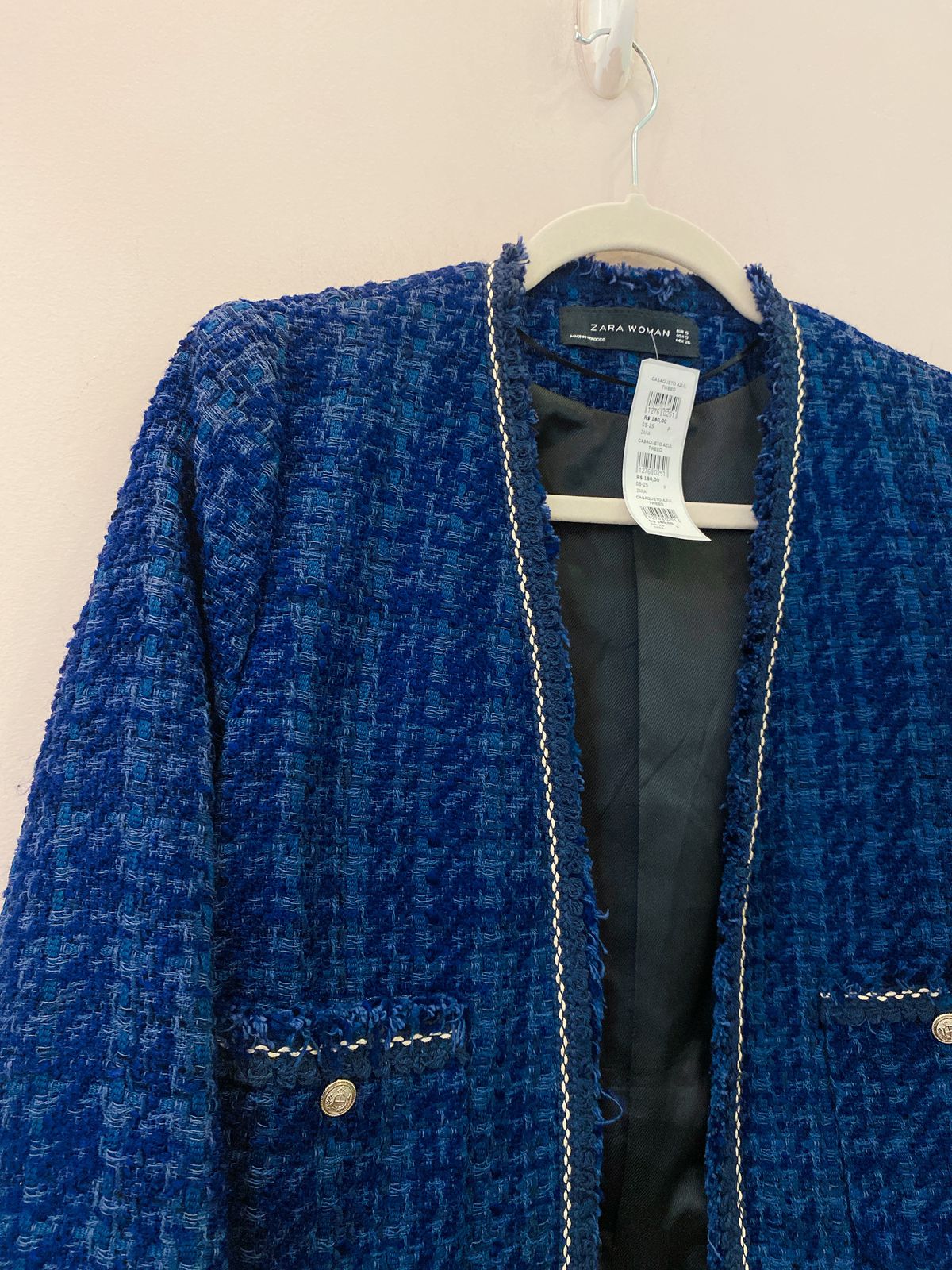Casaqueto azul tweed Zara P