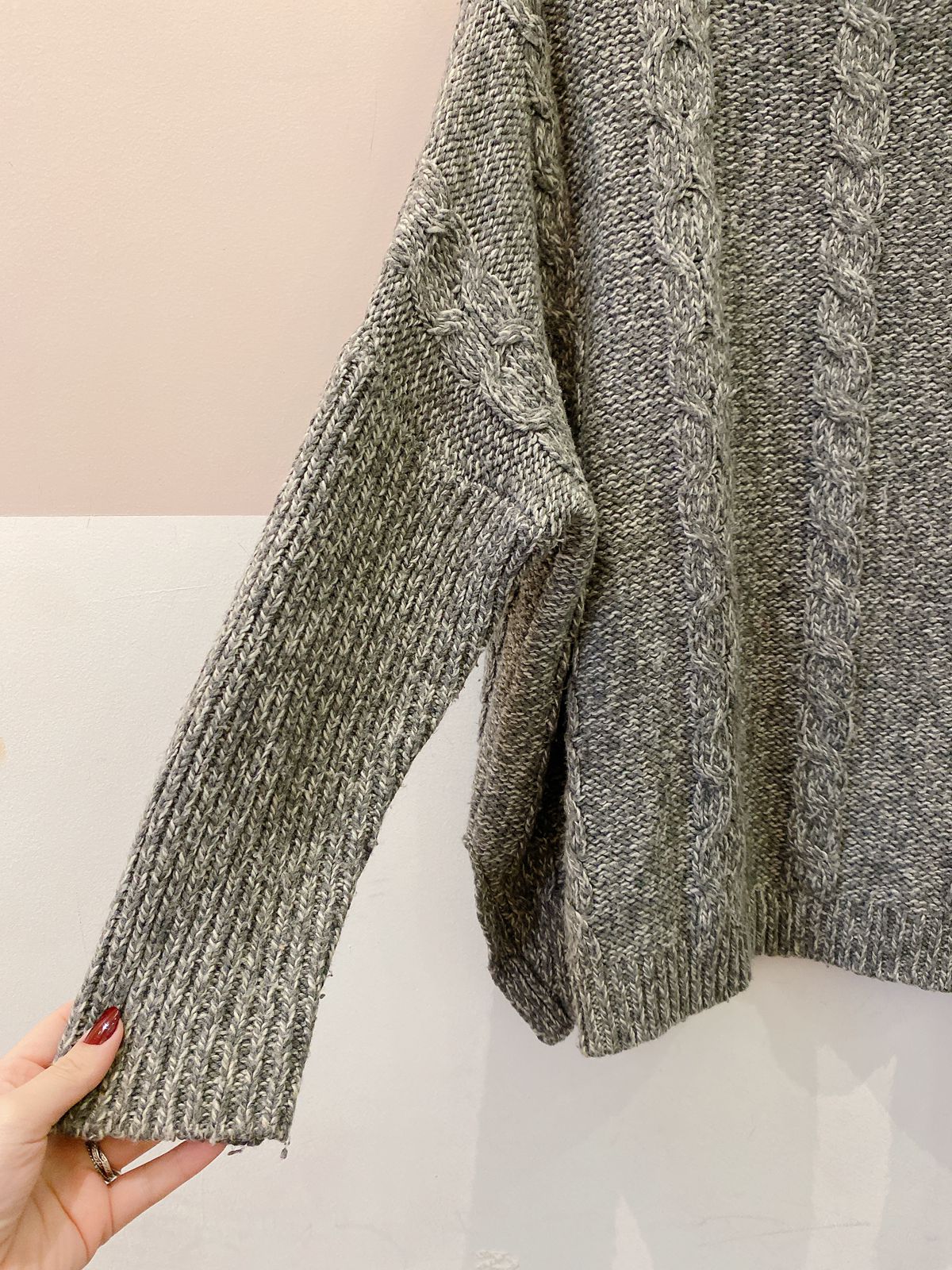 Tricot gola cinza Zara M