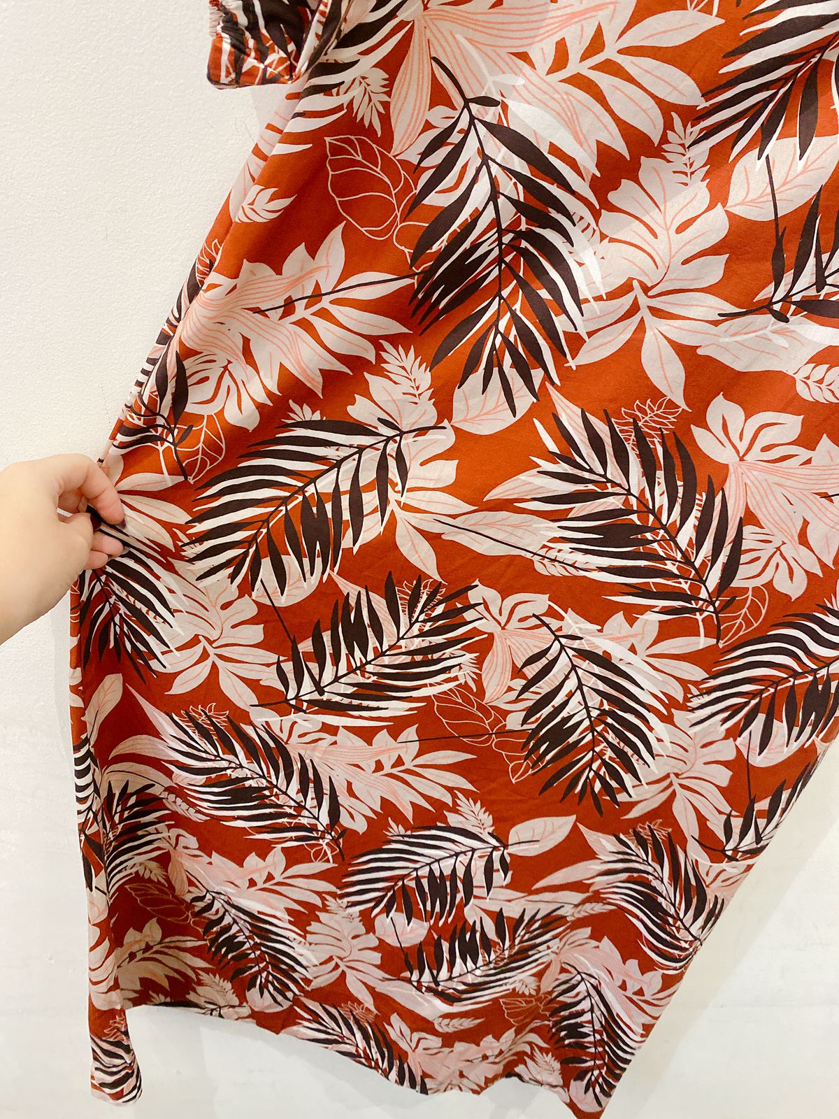 Vestido vermelho florido P/M