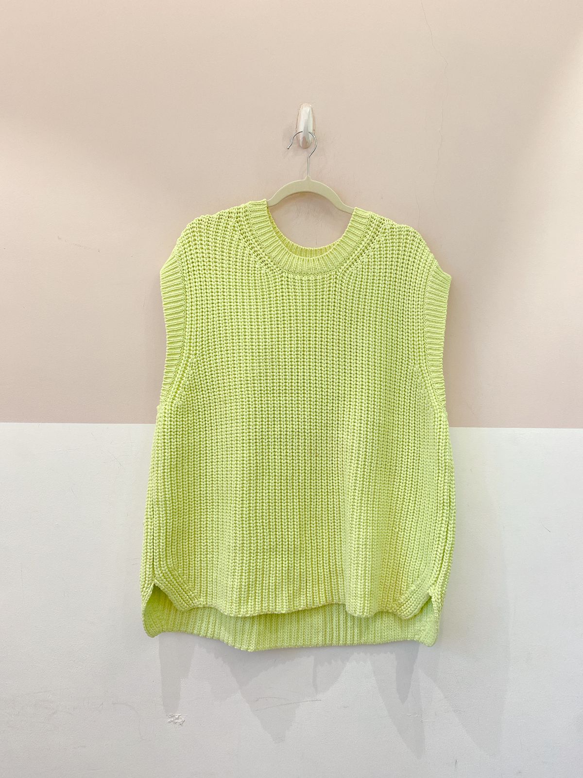 Colete tricot verde Zara M