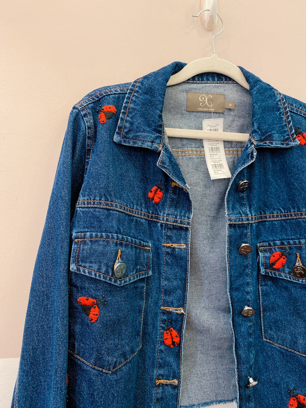 Jaqueta jeans bordada Fernanda Chies M