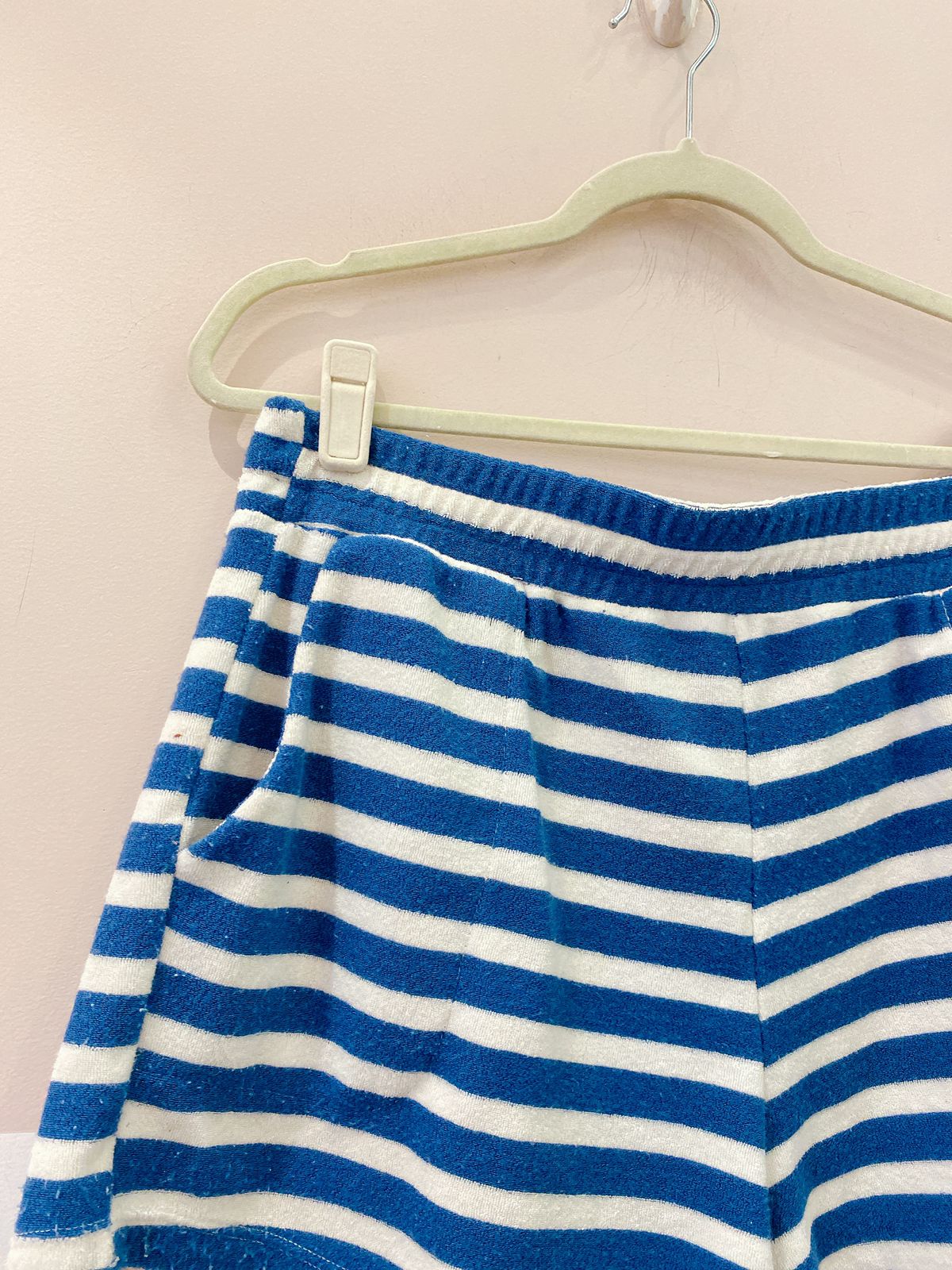 Short atoalhado azul listras Peepou M